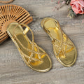 Damen Glamouröse Zehentrenner-Sandalen mit geflochtenem Riemendesign R&B
