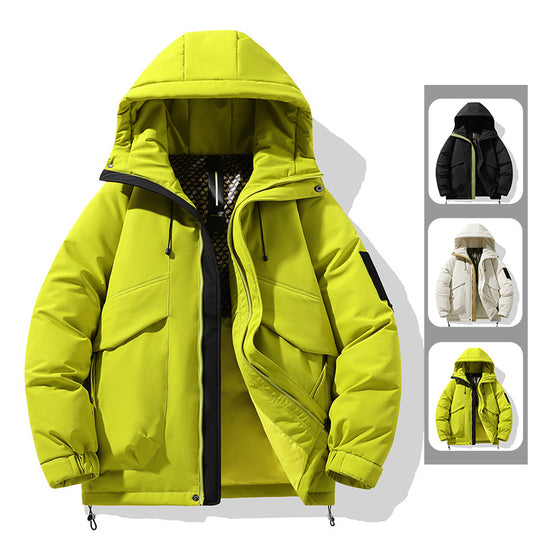 Damen Winter-Pufferjacke mit isolierendem Innenfutter und verstellbarem Kapuzensystem R&B