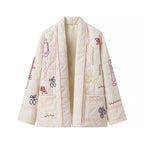 Damen Steppjacke mit kreativem Stickdesign R&B