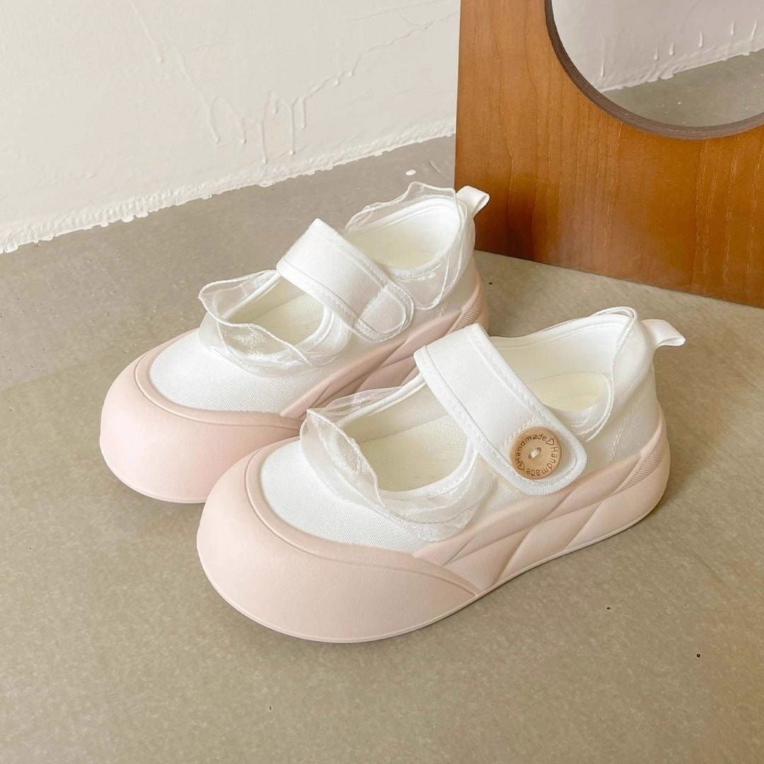 Damen bequeme Sneaker mit verstellbarem Klettverschluss und elastischem Obermaterial R&B