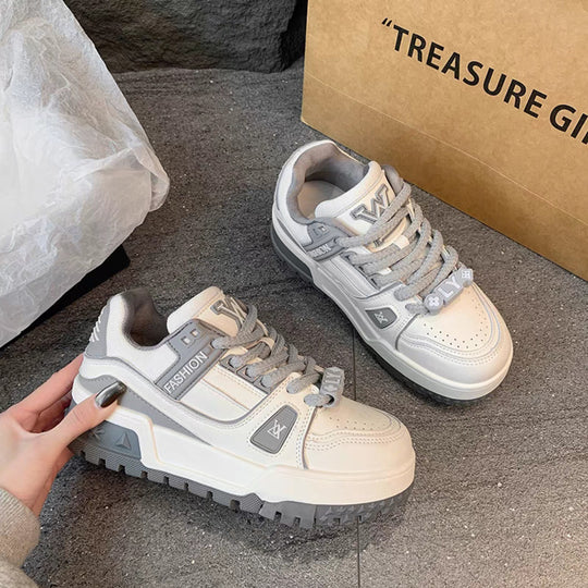 Damen Trendige Chunky Sneakers mit dämpfender Sohle und modischen Akzenten R&B