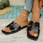 Damen Elegante und bequeme Mules mit edlen Verzierungen R&B