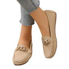 Damen Mokassins mit eleganter Kettenapplikation und komfortabler Laufsohle R&B