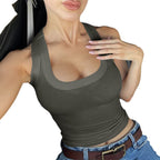 Damen Sportliches Trägershirt mit Rippstruktur R&B