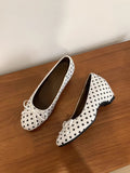 Damen Ballerinas mit klassischem Punktedesign und individuell anpassbarem Riemen R&B