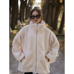Damen kuschelige Fleecejacke R&B