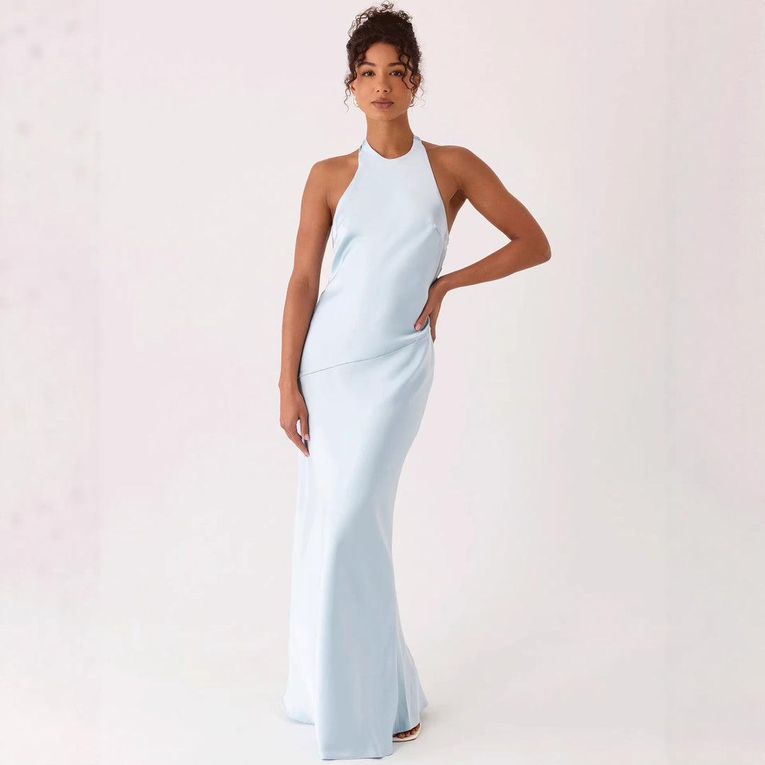 Damen Elegantes Abendkleid mit schickem Halterdesign und fließendem Stoff R&B