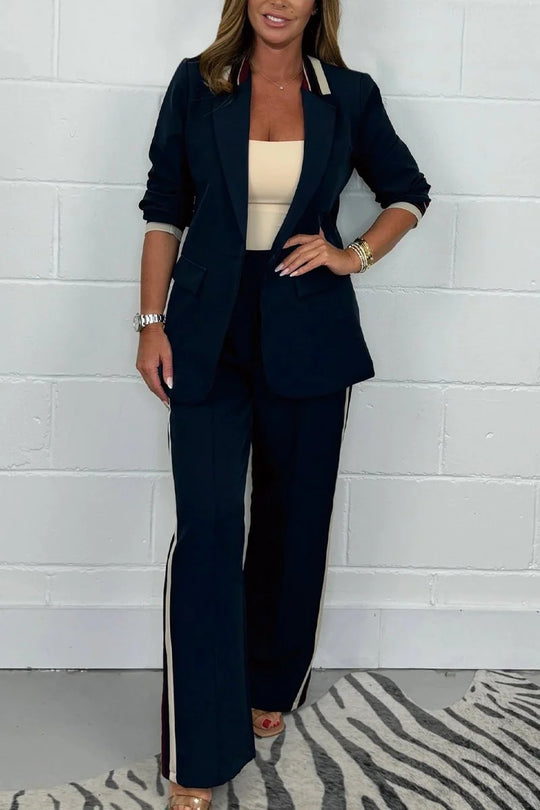 Damen elegantes Business-Anzugset mit schmeichelhaftem Schnitt und modischen Akzenten Heidi-Mode