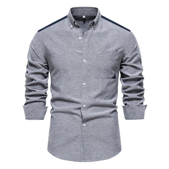 Herren Baumwollhemd mit modernem Schnitt und praktischem Brusttasche R&B