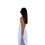 Damen Freizeit Maxikleid mit elegantem V-Ausschnitt und fließendem Stoff R&B