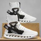 Damen Sportliche Lauf-Sneaker mit elastischem Strick-Obermaterial und rutschfester Sohle R&B