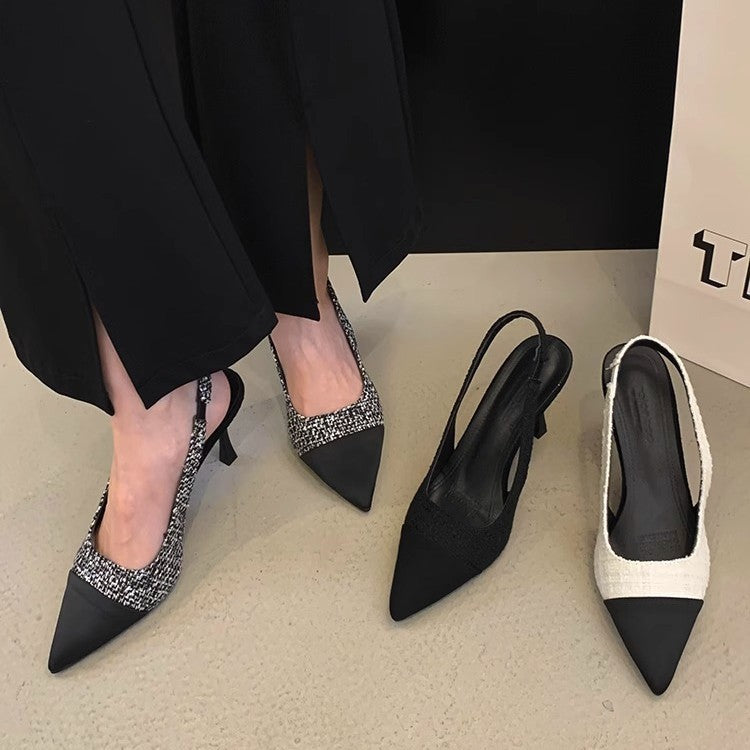 Damen Slingback Pumps mit elegantem Tweed-Design R&B