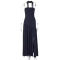 Damen Maxikleid mit raffiniertem Cut-Out-Design und asymmetrischem Saum R&B