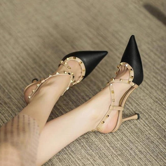Damen Slingback-Pumps mit dekorativen Schmuckdetails R&B