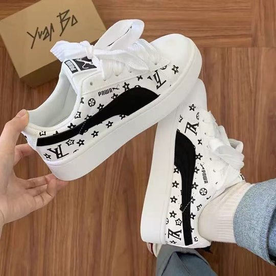 Damen Sneaker mit modischem Print und dämpfender Sohle R&B