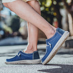 Damen lässige Segelschuhe aus strapazierfähigem Denim-Material