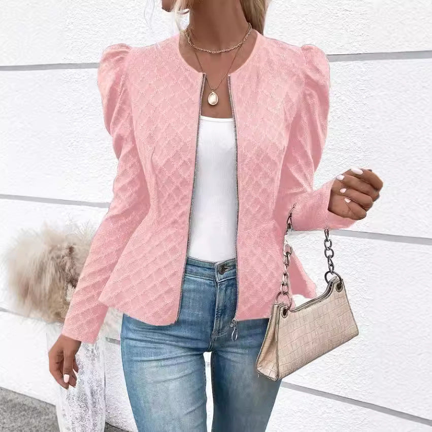 Damen modischer Blazer mit Puffärmeln R&B