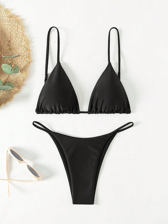 Damen Bikini-Set mit verspieltem Tie-Dye-Muster R&B