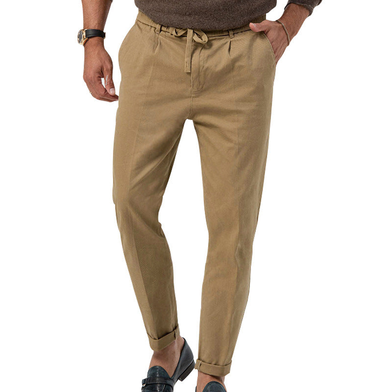 Herren Bequeme Chino-Hose mit elastischem Bund und stylischem Kordelzug R&B
