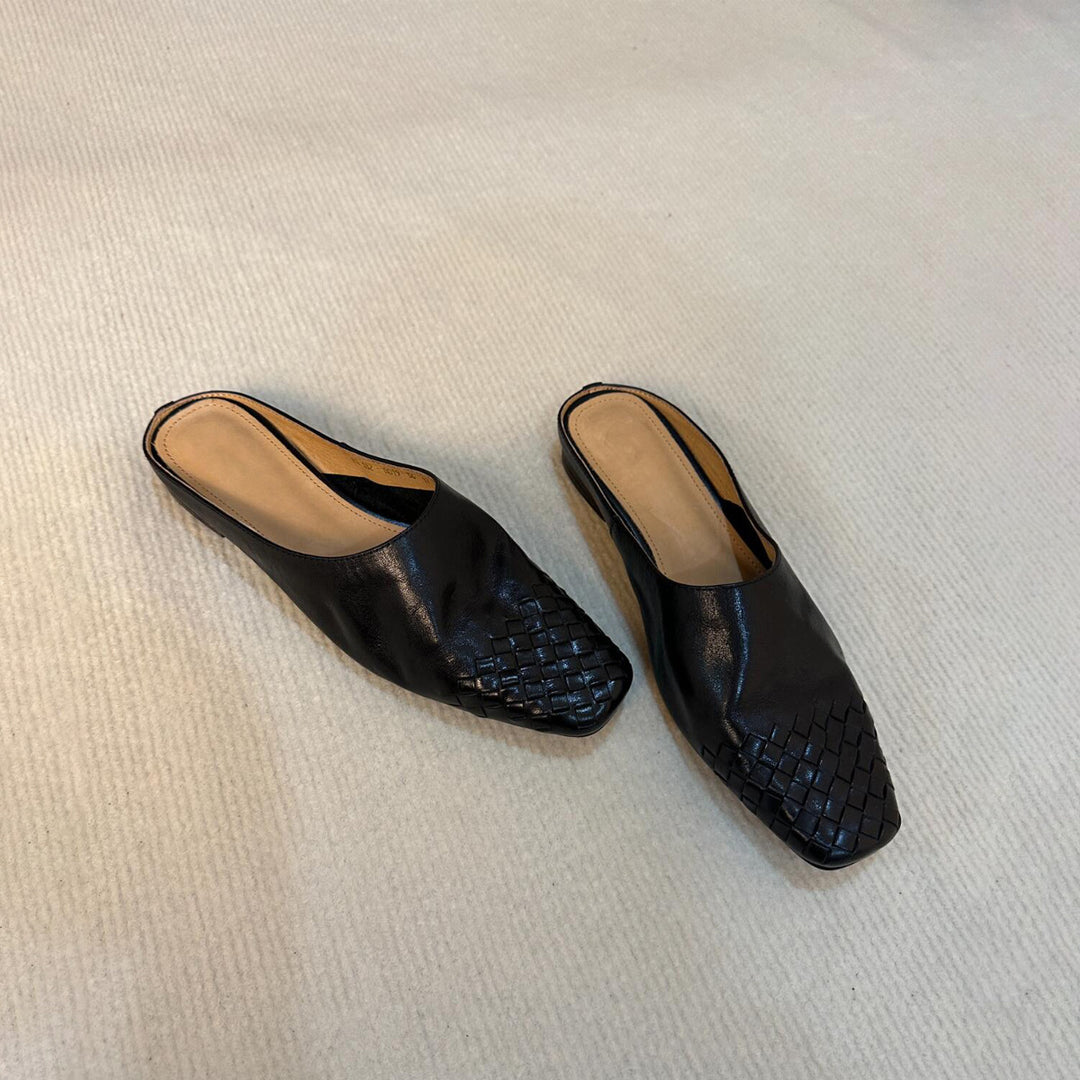 Damen Mules mit geflochtenem Design und bequemer Sohle R&B