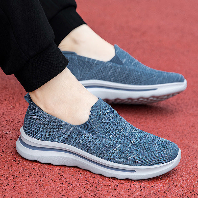 Damen Komfortable Slip-On Sneakers mit atmungsaktivem Strickoberteil R&B