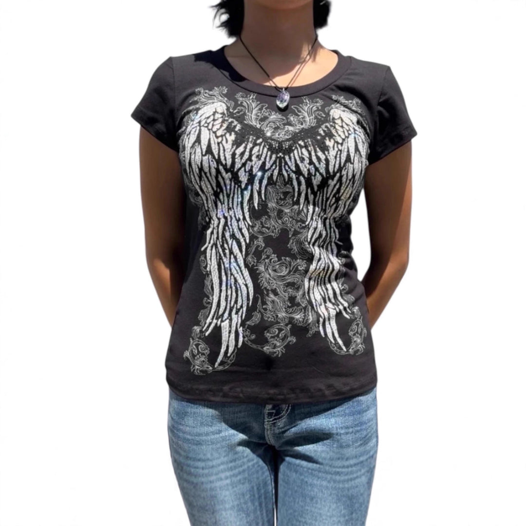 Damen T-Shirt mit Engelprint R&B