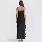 Damen Abendkleid im eleganten Rüschenstil EB