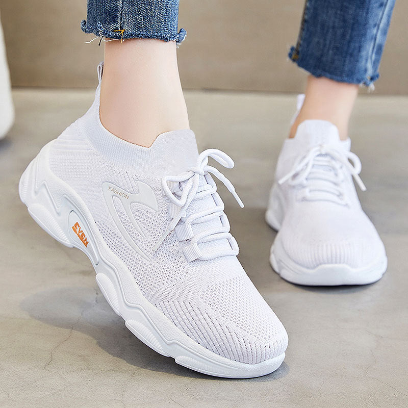 Damen Schnürfreizeitschuhe mit atmungsaktivem Mesh-Obermaterial