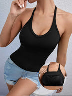 Damen Sportliches Tanktop mit integriertem Bustier R&B