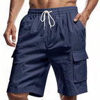 Herren Cargo-Shorts mit mehreren praktischen Taschen und elastischem Bund R&B