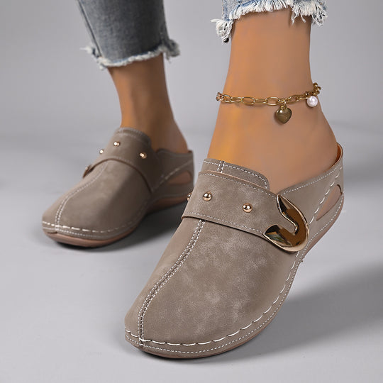 Damen bequeme und modische Clogs mit eleganten Akzenten R&B