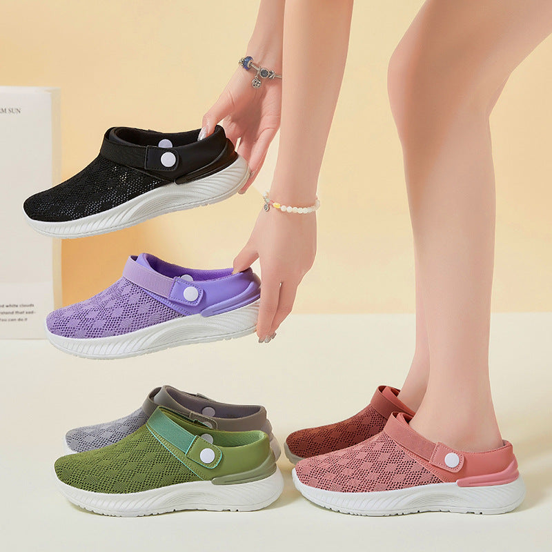 Damen Atmungsaktive Komfort-Schuhe mit elastischem Verschlusssystem