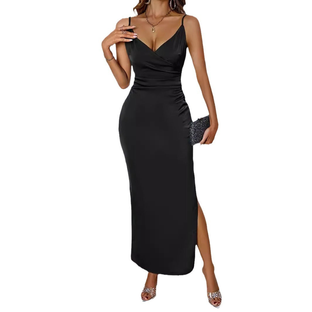 Damen Maxikleid mit schickem Wickel-Design und elegantem Schlitz R&B