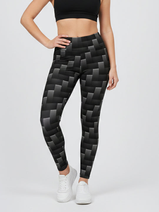 Damen Sportlegging mit stilvollem grafischen Design R&B