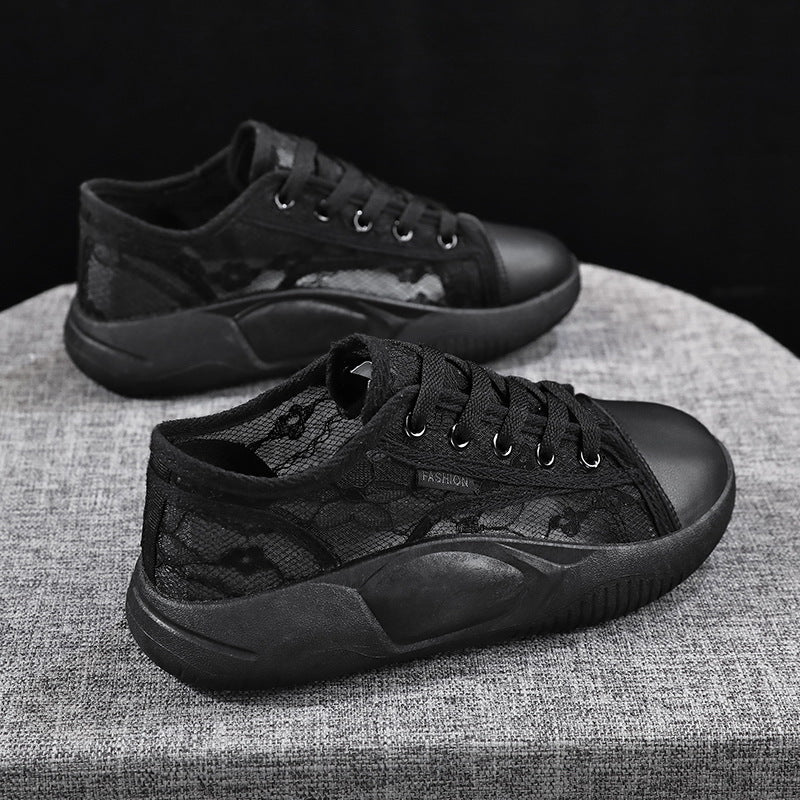 Damen Atmungsaktive Freizeitsneaker mit floralem Design und flexibler Sohle R&B
