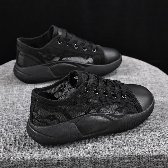 Damen Atmungsaktive Freizeitsneaker mit floralem Design und flexibler Sohle R&B