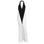 Damen Elegantes und figurbetontes Maxikleid mit Schlitz und Raffungen R&B