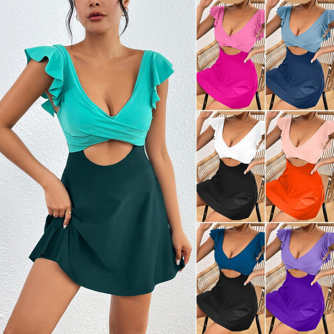 Damen Schwimmanzug mit voluminösen Rüschendetails R&B