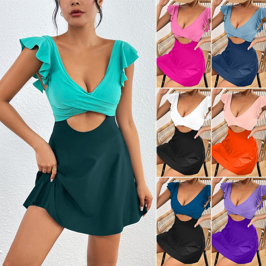 Damen Schwimmanzug mit voluminösen Rüschendetails R&B