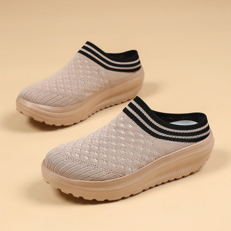 Damen Komfortable Clogs mit elastischem Einsätzen und atmungsaktivem Obermaterial
