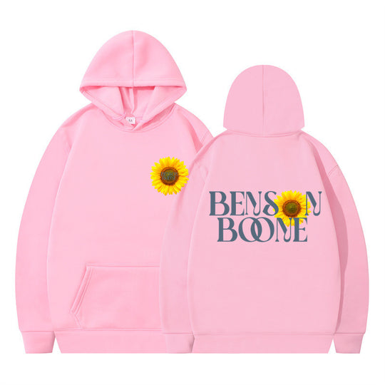 Damen Kapuzenpullover mit einzigartigem Sonnenblumenmotiv und bequemer Passform R&B