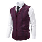 Herren elegante Weste mit strukturiertem Design und praktischen Taschen