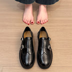Damen verspielte Schnürschuhe mit doppeltem Riemen und ausgefallenem Design R&B