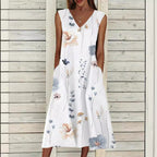Damen Maxikleid mit floralen Akzenten und schickem Bolero R&B