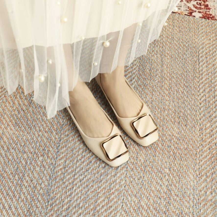 Damen Ballerinas mit elegantem Schnallenakzent