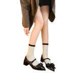 Damen stilvolle Lackleder High Heels mit Schleife R&B