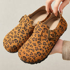 Damen Komfortable Clogs mit modischem Leopardenmuster