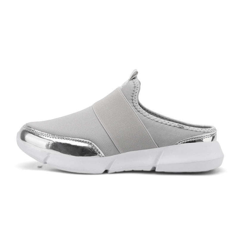 Damen Bequeme Slip-On Clogs mit elastischem Obermaterial R&B