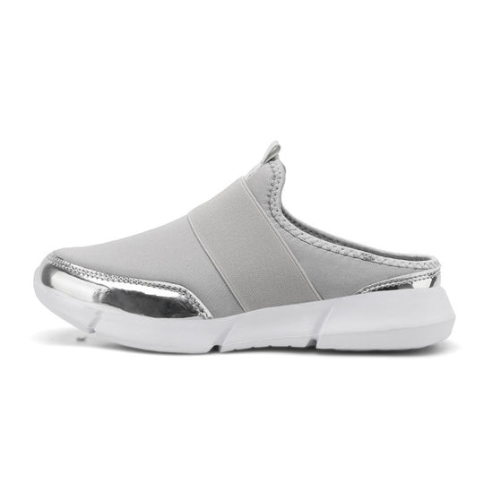 Damen Bequeme Slip-On Clogs mit elastischem Obermaterial R&B