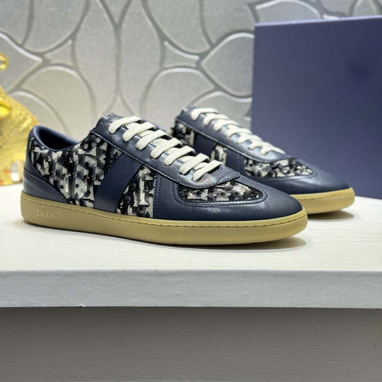 Damen Sneakers aus hochwertigem Leder mit elegantem Muster und rutschfester Sohle R&B